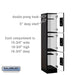 Salsbury 12" Wide Triple Tier Designer Wood Locker - 1 Wide - 5 Feet High - 18 Inches Deep - Black - Silver Electronic Locks - Sweatfully