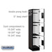 Salsbury 12" Wide Triple Tier Designer Wood Locker - 1 Wide - 5 Feet High - 18 Inches Deep - Black - Hasps - Sweatfully