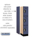Salsbury 12" Wide Triple Tier Designer Wood Locker - 1 Wide - 5 Feet High - 18 Inches Deep - Blue - Silver Electronic Locks - Sweatfully