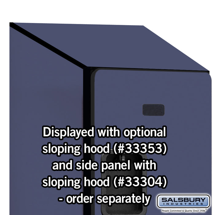 Salsbury 12" Wide Triple Tier Designer Wood Locker - 1 Wide - 5 Feet High - 18 Inches Deep - Blue - Hasps - Sweatfully