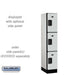 Salsbury 12" Wide Triple Tier Designer Wood Locker - 1 Wide - 5 Feet High - 18 Inches Deep - Gray - Hasps - Sweatfully