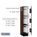 Salsbury 12" Wide Triple Tier Designer Wood Locker - 1 Wide - 5 Feet High - 18 Inches Deep - Mahogany - Silver Resettable Combination Locks - Sweatfully