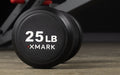 XMARK Round Commercial Urethane Dumbbells  (5-50 lb and 5-75 lb Sets) XM-9104-3316-550S - Sweatfully