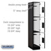 Salsbury 12" Wide Triple Tier Designer Wood Locker - 1 Wide - 6 Feet High - 21 Inches Deep - Black - Hasps - Sweatfully