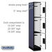Salsbury 12" Wide Triple Tier Designer Wood Locker - 1 Wide - 6 Feet High - 21 Inches Deep - Blue - Silver Electronic Locks - Sweatfully