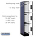 Salsbury 12" Wide Triple Tier Designer Wood Locker - 1 Wide - 6 Feet High - 21 Inches Deep - Blue - Silver Resettable Combination Locks - Sweatfully