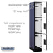 Salsbury 12" Wide Triple Tier Designer Wood Locker - 1 Wide - 6 Feet High - 21 Inches Deep - Blue - Hasps - Sweatfully