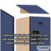 Salsbury 12" Wide Triple Tier Designer Wood Locker - 1 Wide - 6 Feet High - 21 Inches Deep - Blue - Hasps - Sweatfully