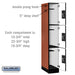 Salsbury 12" Wide Triple Tier Designer Wood Locker - 1 Wide - 6 Feet High - 21 Inches Deep - Cherry - Black Resettable Combination Locks - Sweatfully