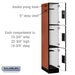 Salsbury 12" Wide Triple Tier Designer Wood Locker - 1 Wide - 6 Feet High - 21 Inches Deep - Cherry - Hasps - Sweatfully