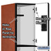 Salsbury 12" Wide Triple Tier Designer Wood Locker - 1 Wide - 6 Feet High - 21 Inches Deep - Cherry - Hasps - Sweatfully