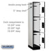 Salsbury 12" Wide Triple Tier Designer Wood Locker - 1 Wide - 6 Feet High - 21 Inches Deep - Gray - Black Electronic Locks - Sweatfully