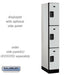 Salsbury 12" Wide Triple Tier Designer Wood Locker - 1 Wide - 6 Feet High - 21 Inches Deep - Gray - Hasps - Sweatfully