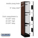 Salsbury 12" Wide Triple Tier Designer Wood Locker - 1 Wide - 6 Feet High - 21 Inches Deep - Mahogany - Silver Electronic Locks - Sweatfully