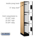 Salsbury 12" Wide Triple Tier Designer Wood Locker - 1 Wide - 6 Feet High - 21 Inches Deep - Maple - Black Electronic Locks - Sweatfully
