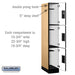 Salsbury 12" Wide Triple Tier Designer Wood Locker - 1 Wide - 6 Feet High - 21 Inches Deep - Maple - Hasps - Sweatfully