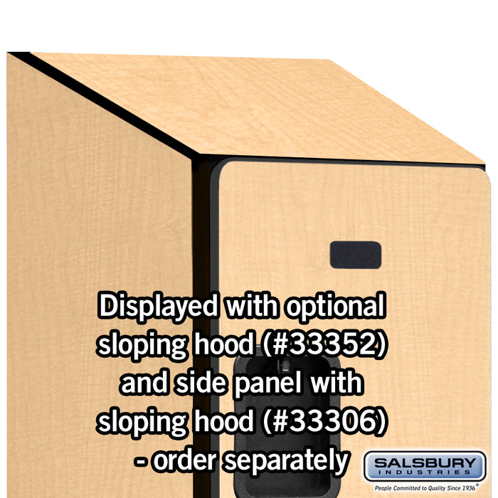 Salsbury 12" Wide Triple Tier Designer Wood Locker - 1 Wide - 6 Feet High - 21 Inches Deep - Maple - Hasps - Sweatfully