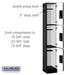 Salsbury 12" Wide Triple Tier Designer Wood Locker - 1 Wide - 6 Feet High - 15 Inches Deep - Black - Silver Electronic Locks - Sweatfully