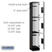 Salsbury 12" Wide Triple Tier Designer Wood Locker - 1 Wide - 6 Feet High - 15 Inches Deep - Black - Hasps - Sweatfully