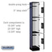 Salsbury 12" Wide Triple Tier Designer Wood Locker - 1 Wide - 6 Feet High - 15 Inches Deep - Blue - Black Resettable Combination Locks - Sweatfully