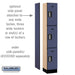 Salsbury 12" Wide Triple Tier Designer Wood Locker - 1 Wide - 6 Feet High - 15 Inches Deep - Blue - Silver Electronic Locks - Sweatfully
