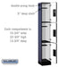 Salsbury 12" Wide Triple Tier Designer Wood Locker - 1 Wide - 6 Feet High - 15 Inches Deep - Blue - Hasps - Sweatfully