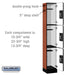 Salsbury 12" Wide Triple Tier Designer Wood Locker - 1 Wide - 6 Feet High - 15 Inches Deep - Cherry - Silver Resettable Combination Locks - Sweatfully