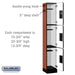 Salsbury 12" Wide Triple Tier Designer Wood Locker - 1 Wide - 6 Feet High - 15 Inches Deep - Cherry - Hasps - Sweatfully