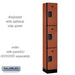 Salsbury 12" Wide Triple Tier Designer Wood Locker - 1 Wide - 6 Feet High - 15 Inches Deep - Cherry - Hasps - Sweatfully