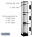 Salsbury 12" Wide Triple Tier Designer Wood Locker - 1 Wide - 6 Feet High - 15 Inches Deep - Gray - Silver Electronic Locks - Sweatfully