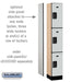 Salsbury 12" Wide Triple Tier Designer Wood Locker - 1 Wide - 6 Feet High - 15 Inches Deep - Gray - Hasps - Sweatfully