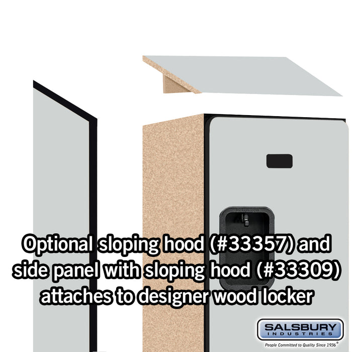 Salsbury 12" Wide Triple Tier Designer Wood Locker - 1 Wide - 6 Feet High - 15 Inches Deep - Gray - Hasps - Sweatfully