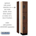 Salsbury 12" Wide Triple Tier Designer Wood Locker - 1 Wide - 6 Feet High - 15 Inches Deep - Mahogany - Black Electronic Locks - Sweatfully