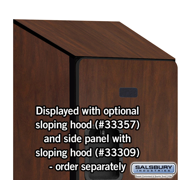 Salsbury 12" Wide Triple Tier Designer Wood Locker - 1 Wide - 6 Feet High - 15 Inches Deep - Mahogany - Hasps - Sweatfully