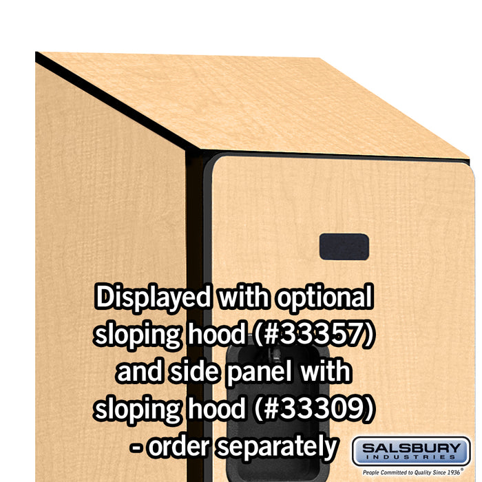 Salsbury 12" Wide Triple Tier Designer Wood Locker - 1 Wide - 6 Feet High - 15 Inches Deep - Maple - Hasps - Sweatfully