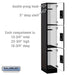 Salsbury 12" Wide Triple Tier Designer Wood Locker - 1 Wide - 6 Feet High - 18 Inches Deep - Black - Silver Electronic Locks - Sweatfully
