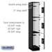 Salsbury 12" Wide Triple Tier Designer Wood Locker - 1 Wide - 6 Feet High - 18 Inches Deep - Black - Silver Resettable Combination Locks - Sweatfully