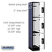 Salsbury 12" Wide Triple Tier Designer Wood Locker - 1 Wide - 6 Feet High - 18 Inches Deep - Blue - Black Resettable Combination Locks - Sweatfully