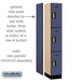 Salsbury 12" Wide Triple Tier Designer Wood Locker - 1 Wide - 6 Feet High - 18 Inches Deep - Blue - Silver Electronic Locks - Sweatfully
