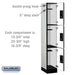 Salsbury 12" Wide Triple Tier Designer Wood Locker - 1 Wide - 6 Feet High - 18 Inches Deep - Gray - Silver Electronic Locks - Sweatfully