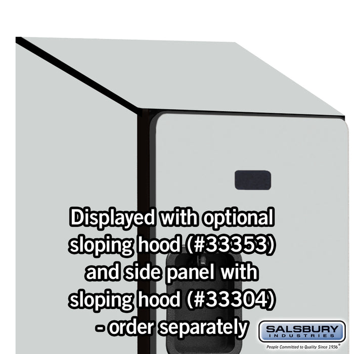 Salsbury 12" Wide Triple Tier Designer Wood Locker - 1 Wide - 6 Feet High - 18 Inches Deep - Gray - Hasps - Sweatfully