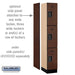Salsbury 12" Wide Triple Tier Designer Wood Locker - 1 Wide - 6 Feet High - 18 Inches Deep - Mahogany - Black Electronic Locks - Sweatfully