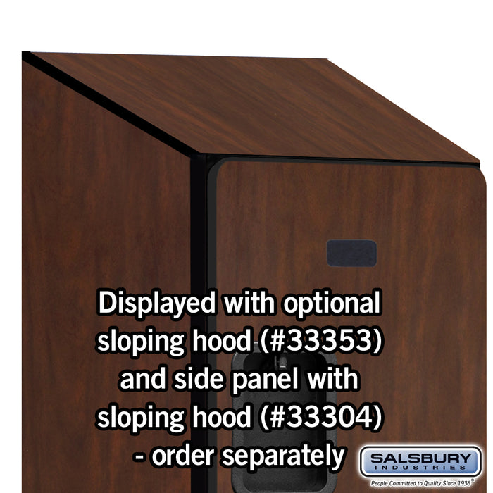 Salsbury 12" Wide Triple Tier Designer Wood Locker - 1 Wide - 6 Feet High - 18 Inches Deep - Mahogany - Hasps - Sweatfully