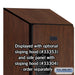Salsbury 12" Wide Triple Tier Designer Wood Locker - 1 Wide - 6 Feet High - 18 Inches Deep - Mahogany - Hasps - Sweatfully