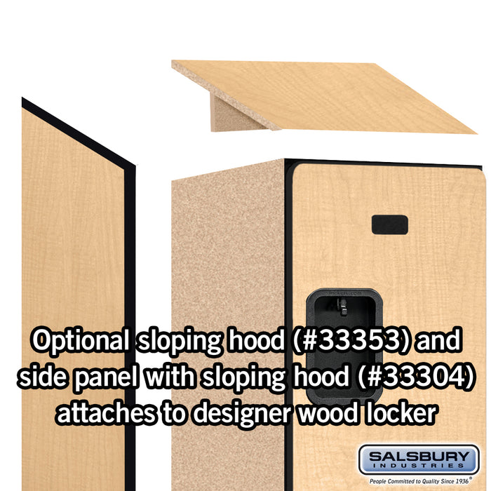 Salsbury 12" Wide Triple Tier Designer Wood Locker - 1 Wide - 6 Feet High - 18 Inches Deep - Maple - Hasps - Sweatfully