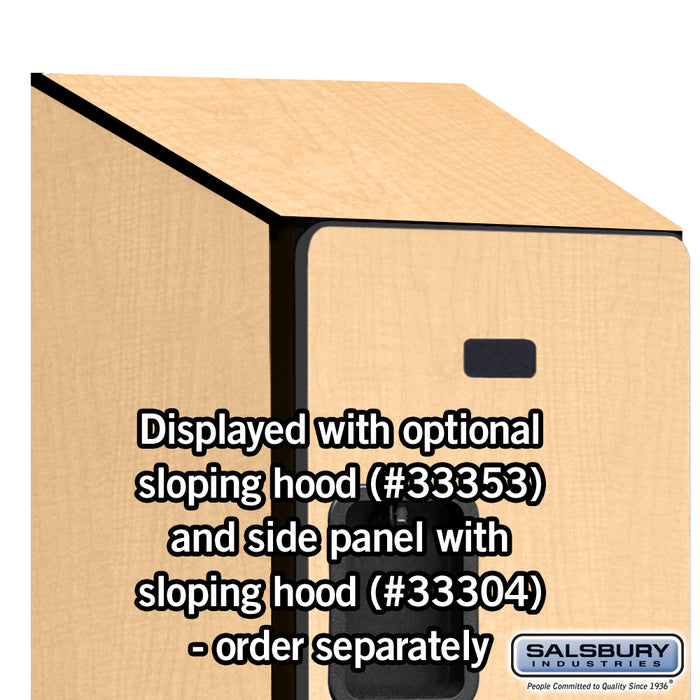 Salsbury 12" Wide Triple Tier Designer Wood Locker - 1 Wide - 6 Feet High - 18 Inches Deep - Maple - Hasps - Sweatfully