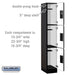 Salsbury 12" Wide Triple Tier Designer Wood Locker - 1 Wide - 6 Feet High - 18 Inches Deep - Black - Hasps - Sweatfully