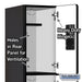 Salsbury 12" Wide Triple Tier Designer Wood Locker - 1 Wide - 6 Feet High - 18 Inches Deep - Black - Hasps - Sweatfully