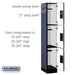 Salsbury 12" Wide Triple Tier Designer Wood Locker - 1 Wide - 6 Feet High - 18 Inches Deep - Blue - Hasps - Sweatfully