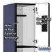 Salsbury 12" Wide Triple Tier Designer Wood Locker - 1 Wide - 6 Feet High - 18 Inches Deep - Blue - Hasps - Sweatfully